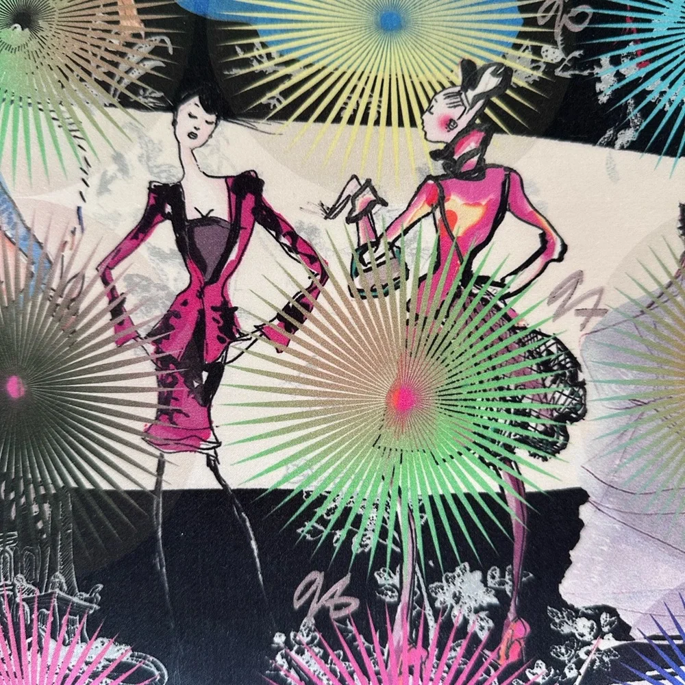 Christian Lacroix Fashion Illustration Decorative Pillow